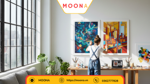 Tranh canvas là gì – Nghệ nhân chuẩn bị tranh canvas nghệ thuật