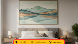 Tranh canvas treo đầu giường – Nguyên tắc phong thủy và điều cấm kỵ