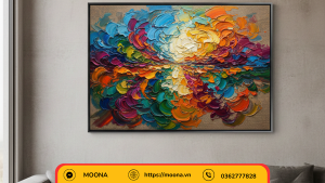 Hiệu ứng 3D của in tranh sơn dầu 3D trên nền vải canvas