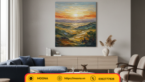 Kích thước và bố cục tranh in tranh sơn dầu 3D trên nền vải canvas