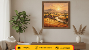 tranh canvas đồng quê Tăng giá trị thẩm mỹ và tạo điểm nhấn sang trọng cho ngôi nhà