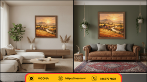 Tranh canvas đồng quê Gợi ý chọn tranh cho từng phòng