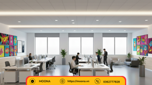 Không gian văn phòng thay đổi nhờ tranh canvas treo văn phòng