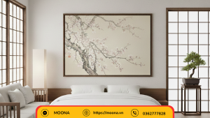 Tranh treo tường kiểu Nhật cho phòng ngủ