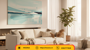 Tranh canvas treo tường phòng khách – Tạo điểm nhấn thẩm mỹ