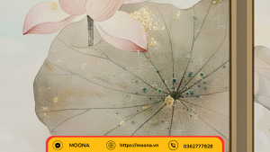 Tranh canvas hoa sen tránh nắng ẩm