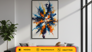 Tranh trừu tượng canvas trang trí nội thất hiện đại